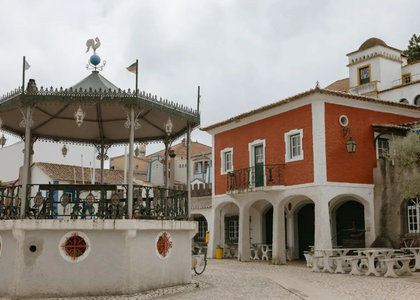 Traditional Portuguese village scene at José Franco's miniature village in Mafra, Portugal.