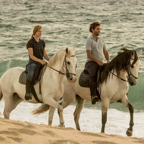 Paseo de caballo en la playa